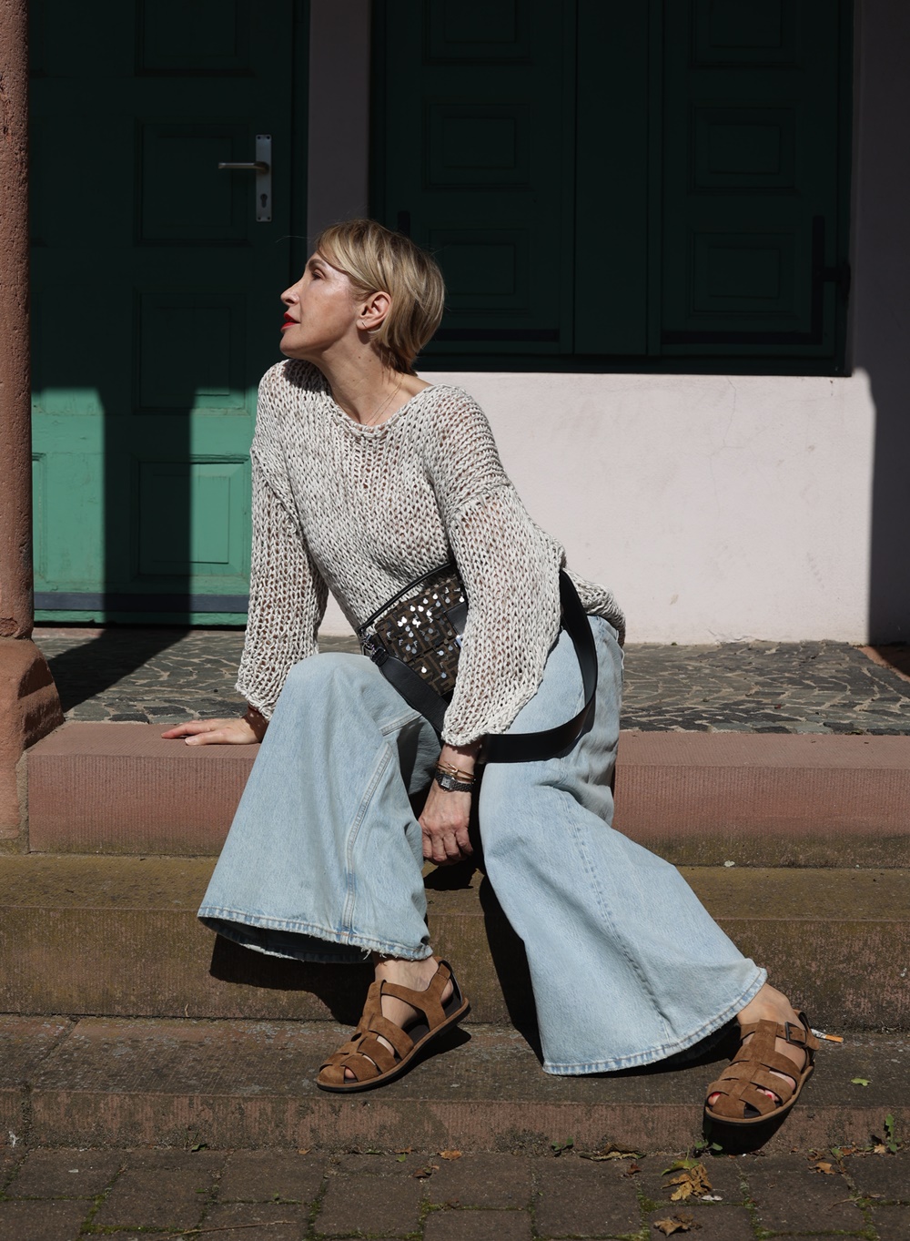 glamupyourlifestyle Fendi-Baguette ue-40-mode ue-50-blog weite-Jeans Massimo-Dutti-Pullover